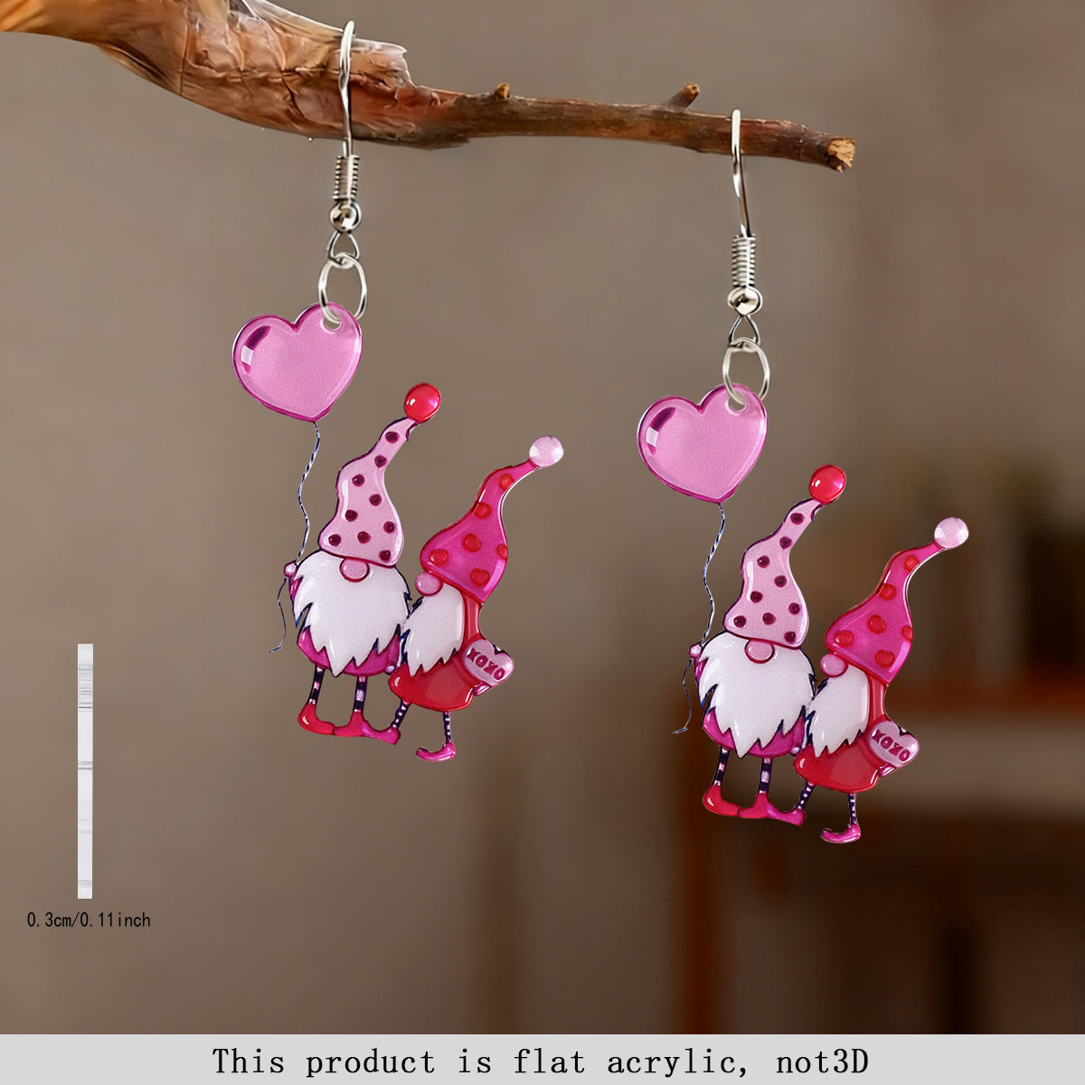 Wholesale Valentine' s Day Acrylic Heart Earrings