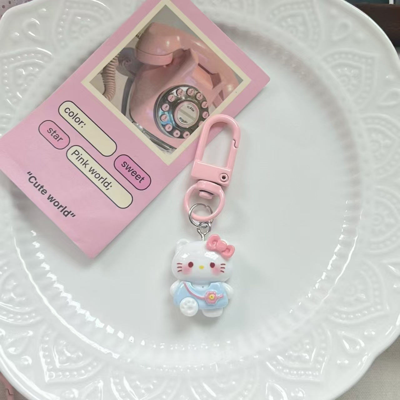 Wholesale Cat  phone charm Keychains  ACCVIP