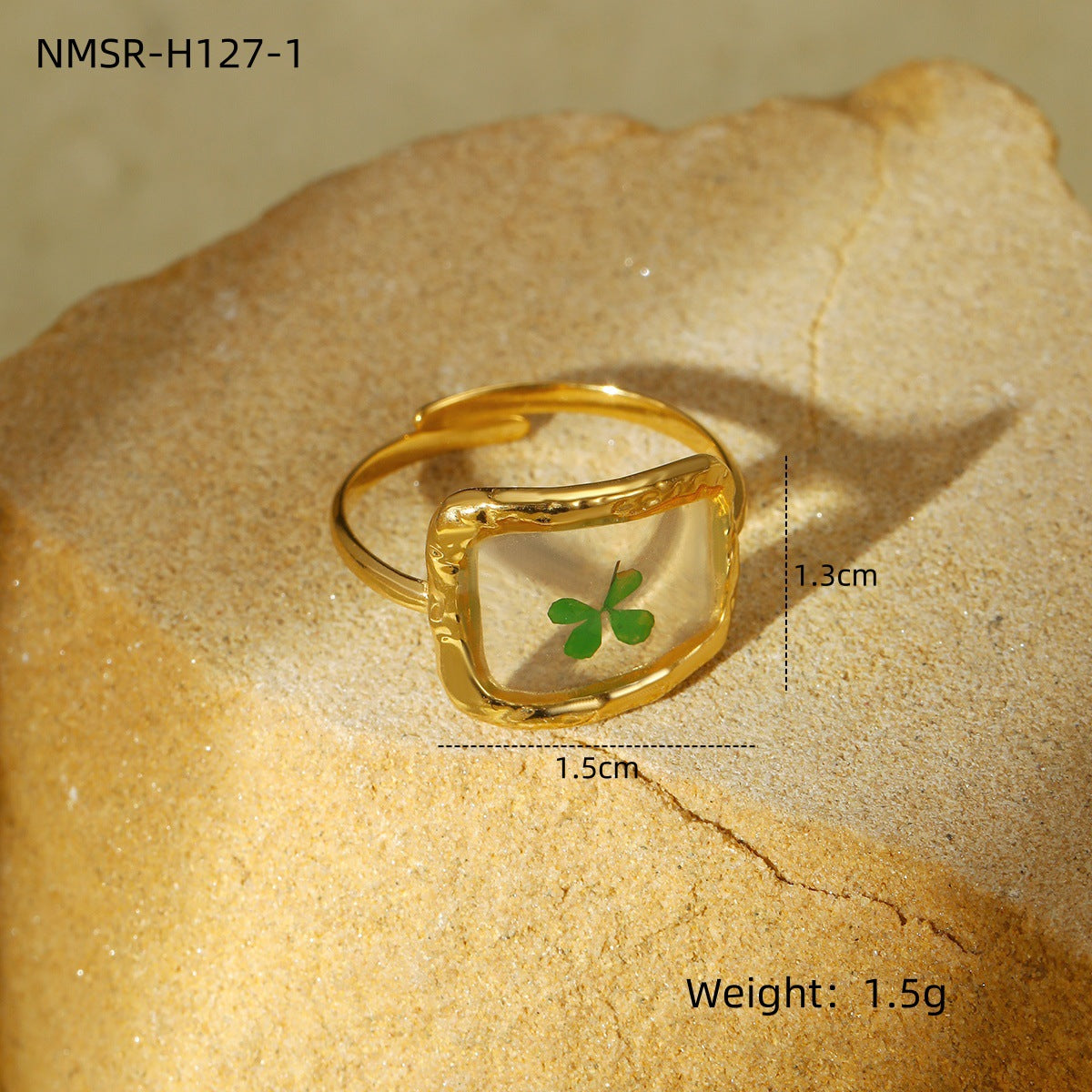Wholesale  stainless steel ring female everlasting flower glue ring