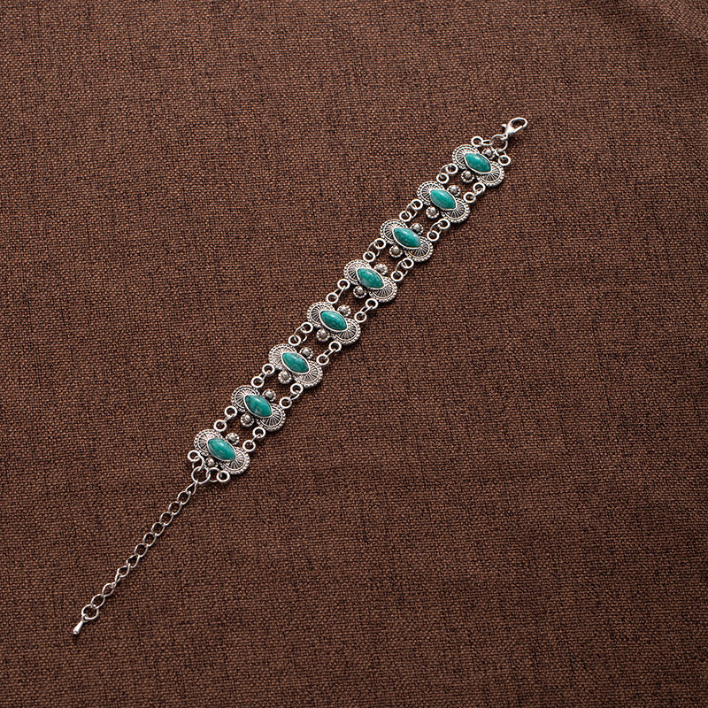 Wholesale Vintage Turquoise Bracelet Bohemian Ethnic Style for Women Gift Jewelry Accessory