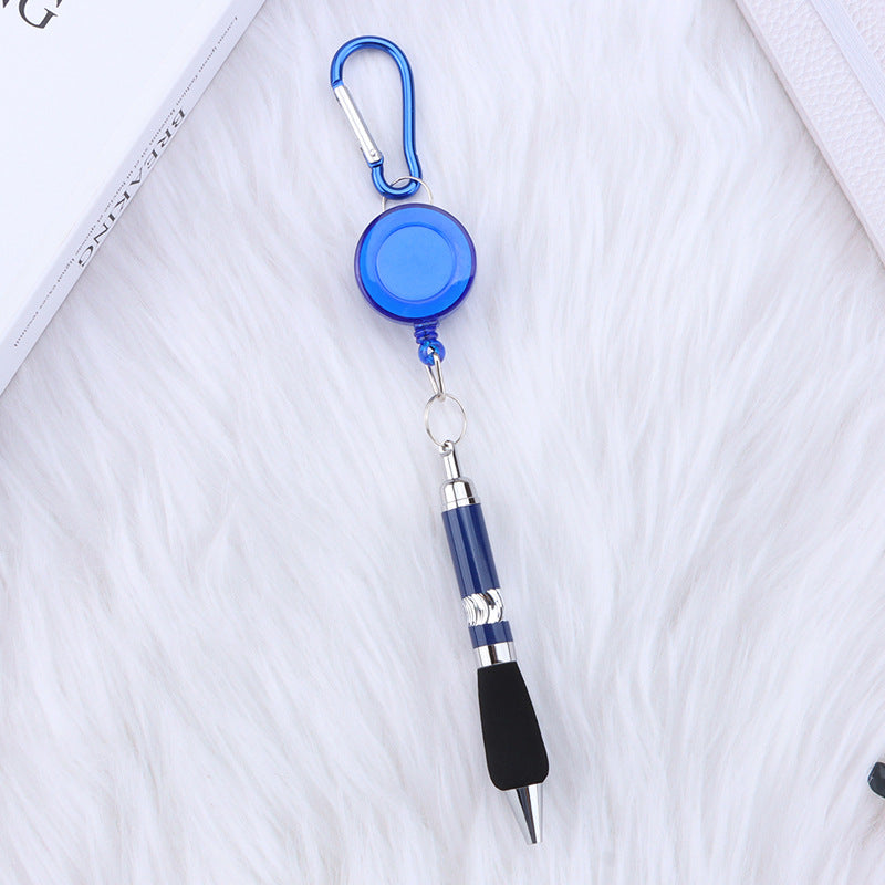 Wholesale Metal Stretch Easy To Pull Buckle Pull Line Mountaineering Keychain Ballpoint Pen ACC-PN-JinBN024