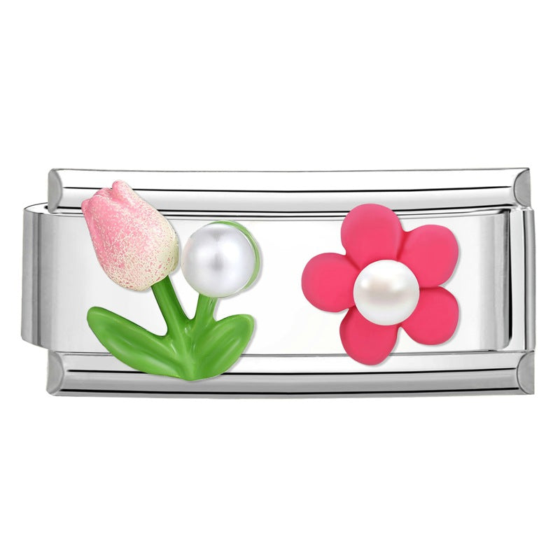 Wholesale Italian Charm Bracelet 9mm DIY Creative Simple  Creative Stainless Steel Composable Bracelet