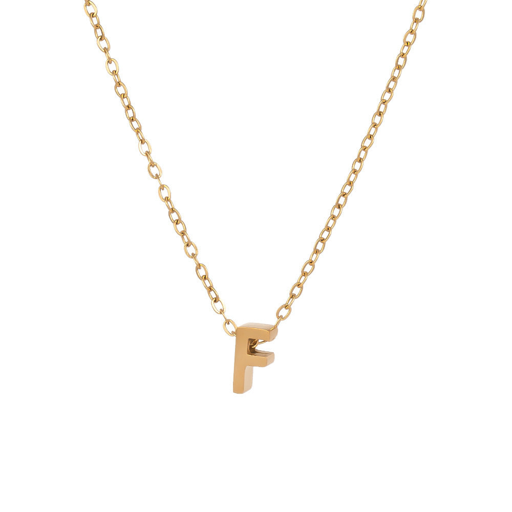 Wholesale Titanium Steel Necklace Letter Necklace ACC-NE-XuHao001