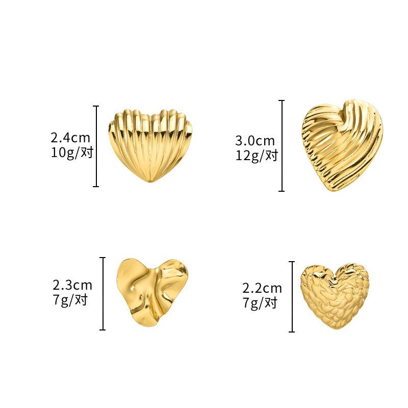 Wholesale stainless steel 18K gold-plated  love earrings