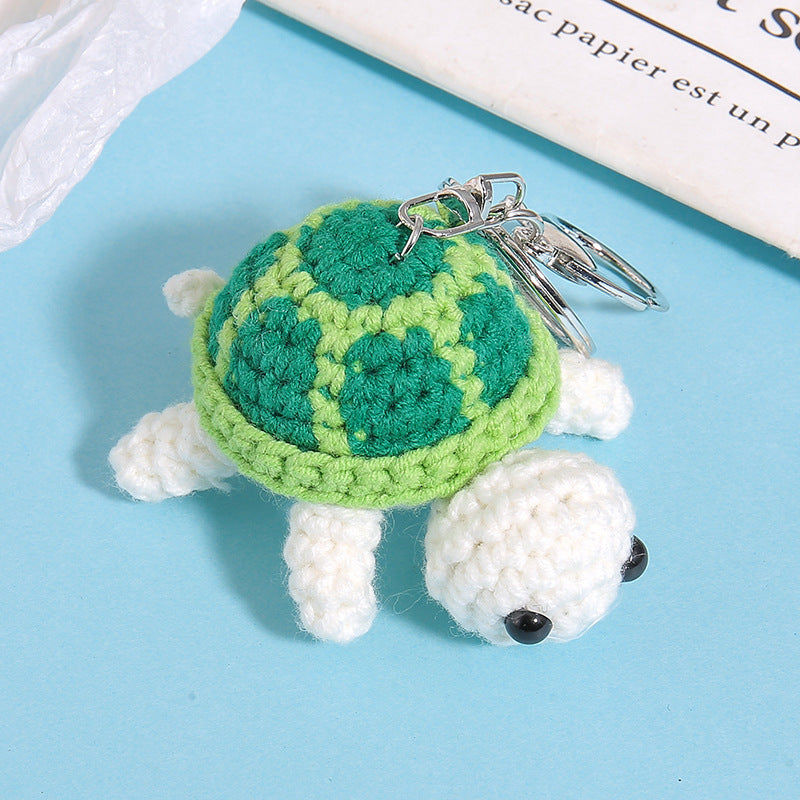 Wholesale Handmade Wool Crochet Doll  Woven Wool Turtle Keychain