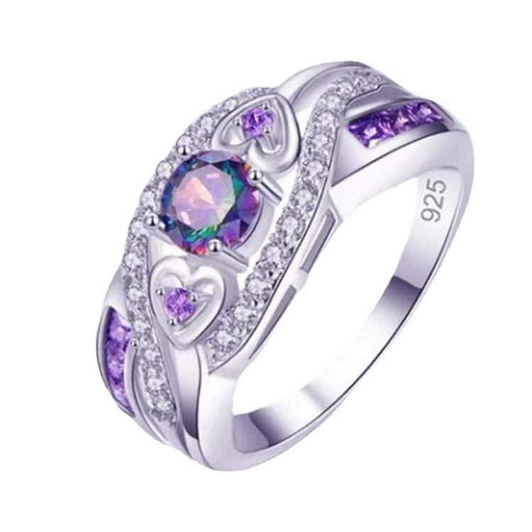 Wholesale  purple diamond love ring