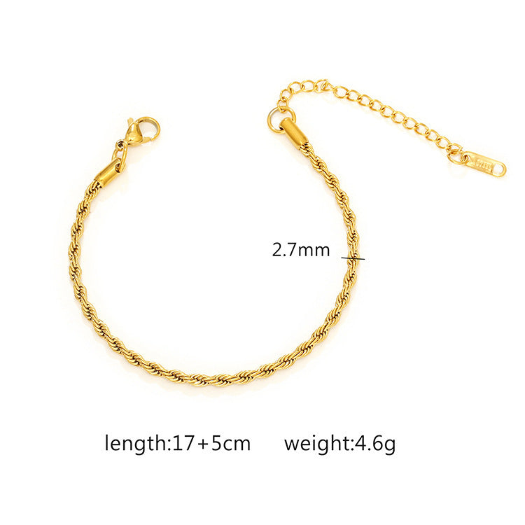 Wholesale Stainless Steel Cuban Bracelet 18K Gold Bracelets ACC-BT-MuShan001