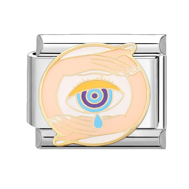 Wholesale 9mm Italian Charm Starter Bracelets DIY square Single Section Creative Stainless Steel Composable Bracelet