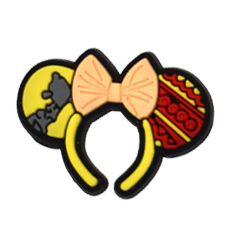 Wholesale Random 100pcs flower PVC Soft Rubber Shoe Buckle Decoration