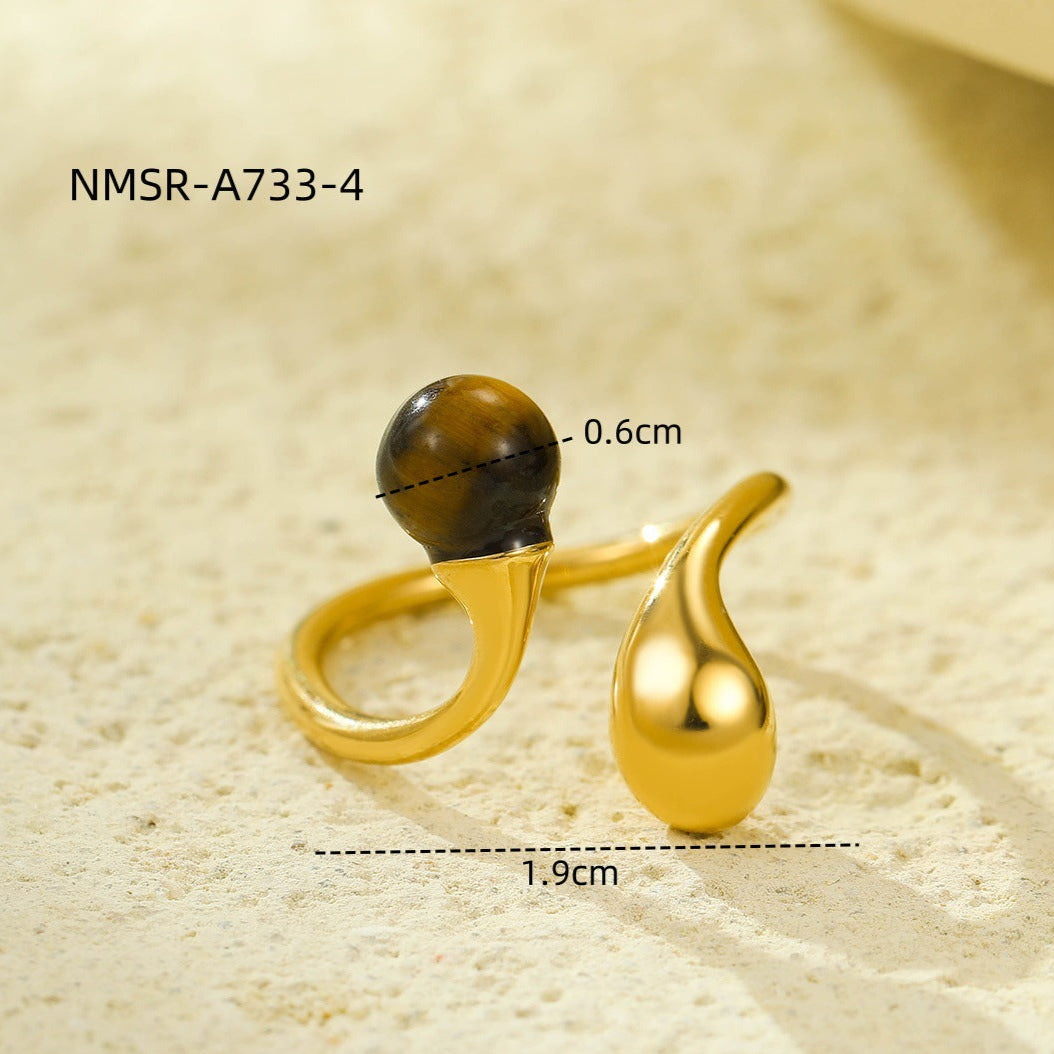 Wholesale  Stainless Steel Irregular Geometric Opening Ring