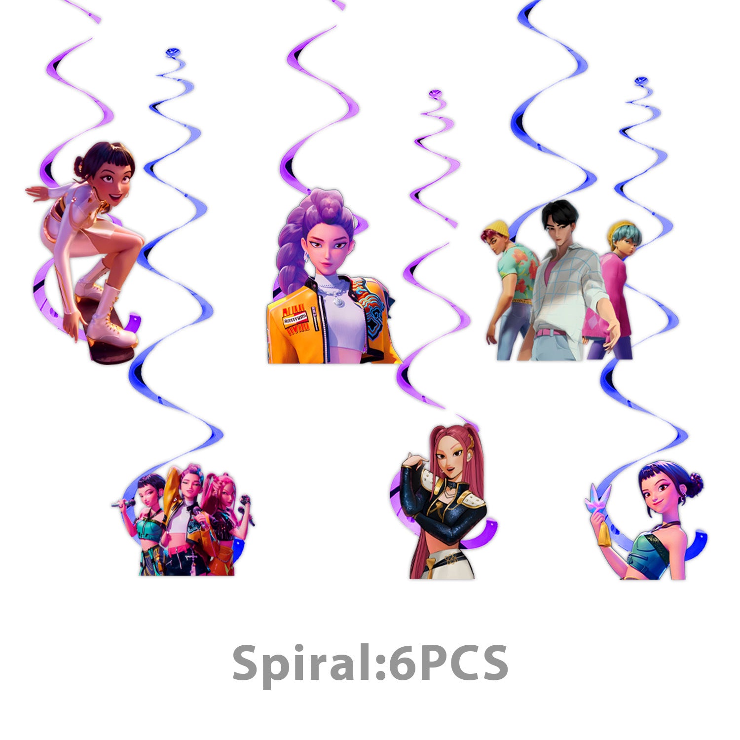 Wholesale KPOP  birthday party decoration tableware supplies atmosphere layout five-piece set kpop