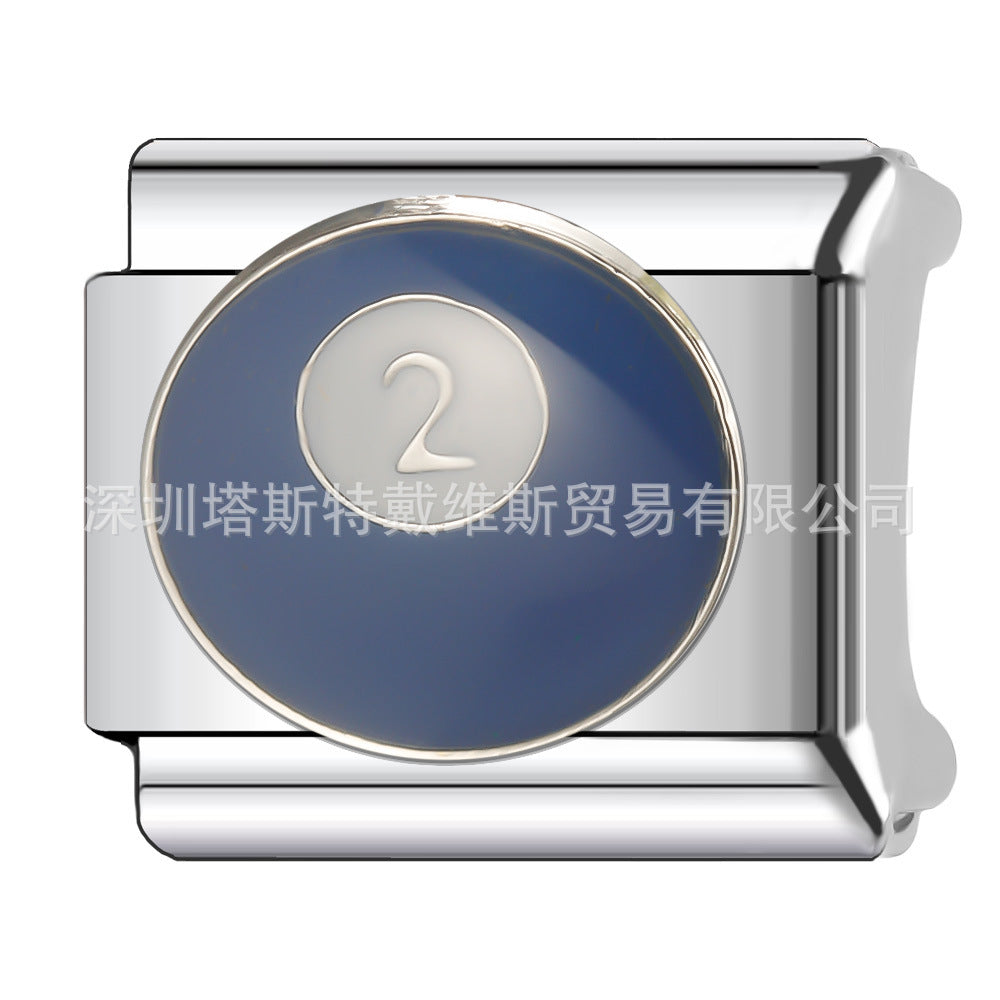 Wholesale 9mm Italian Charm Starter Bracelets DIY square Single Section Creative Stainless Steel Composable Bracelet