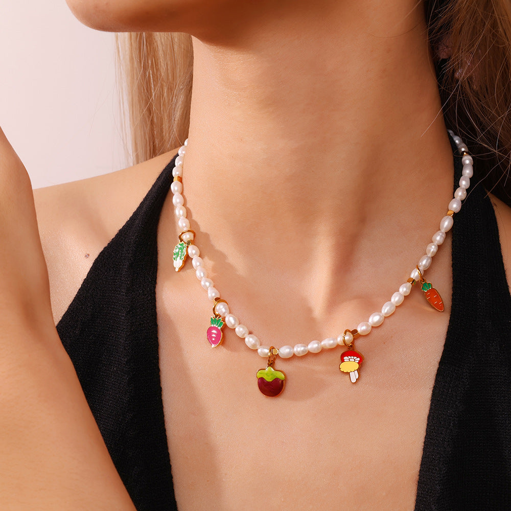 Wholesale Vegetable Series Dripping Oil Charms for Jewelry