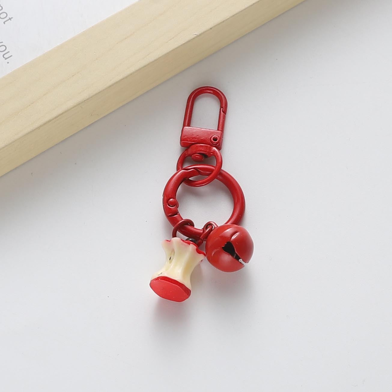 Wholesale Cute cartoon apple core keychain