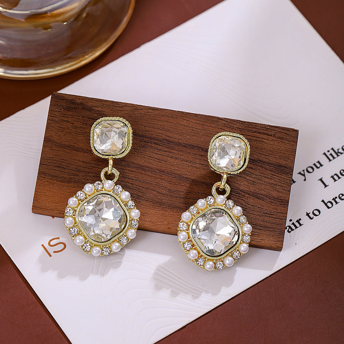 Wholesale Retro Geometric Square Earrings ACC-ES-ZhuiWo009