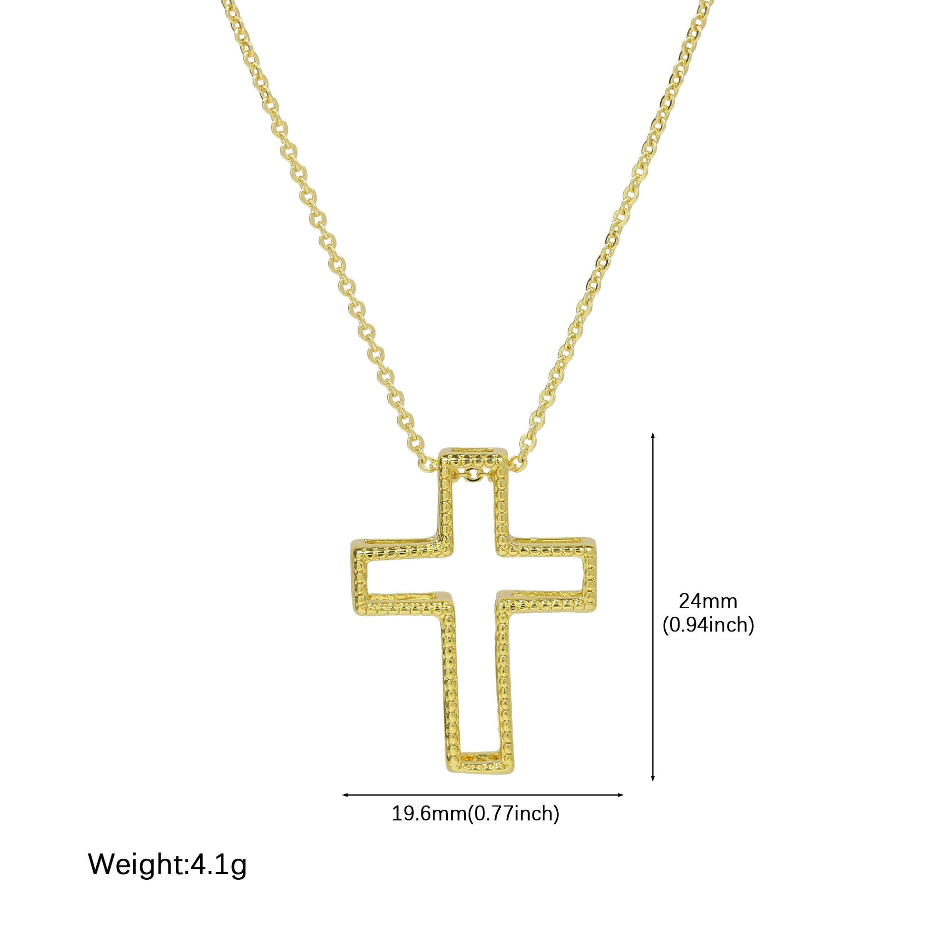 Wholesale  Micro-inlaid Zircon 18k Gold Detachable Combination Cross Pendant Necklace