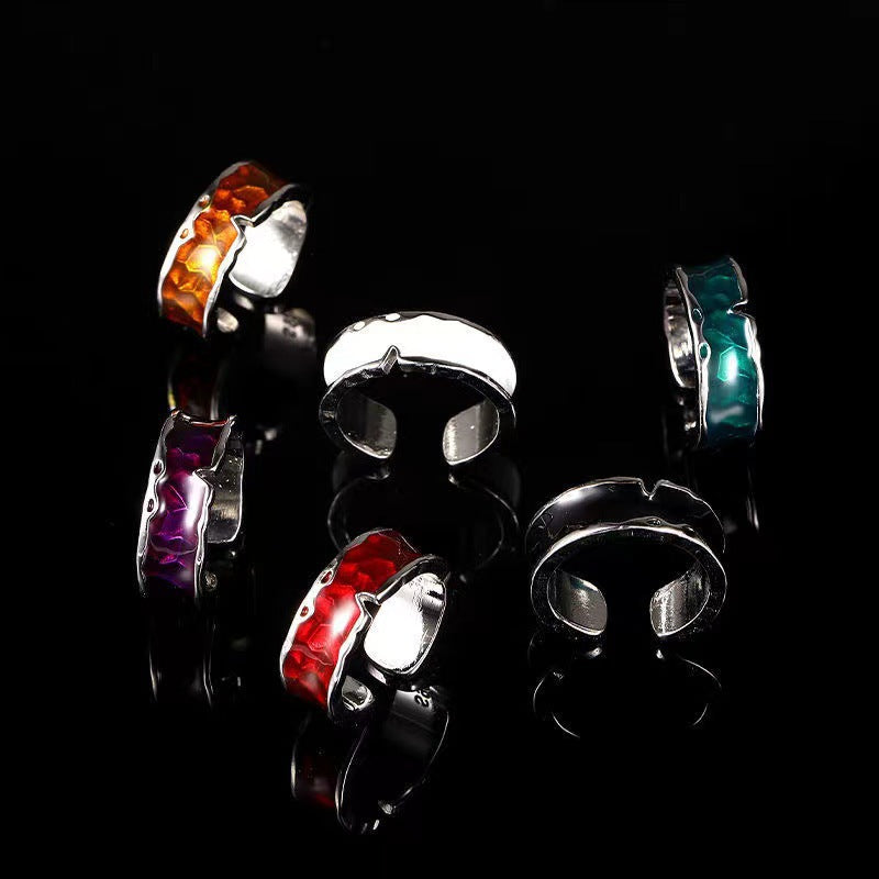 Wholesale Trendy Unisex Adjustable Ring Black Metal Electroplated Jewelry Accessory Everyday Wear