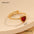 Wholesale  Retro Heart Inlaid Zircon Stainless Steel Ring