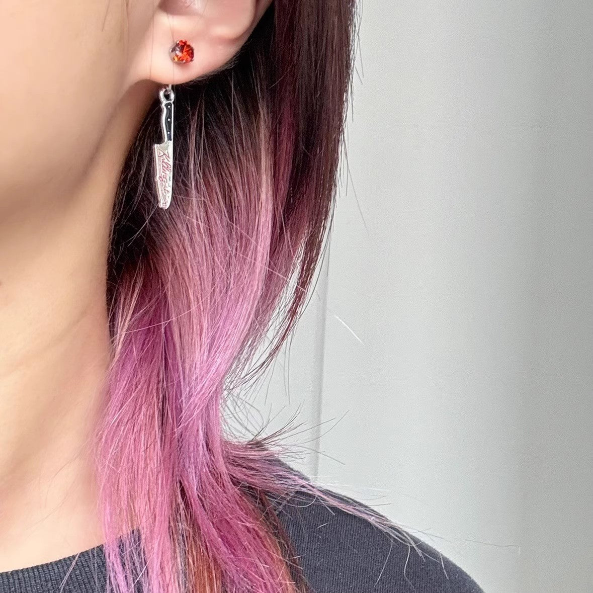 Wholesale  Gothic Punk Rock Dagger Stud Stud Earrings