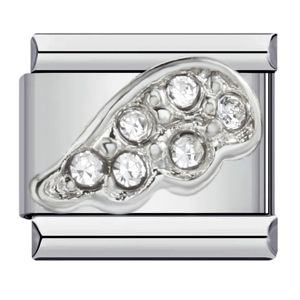 Wholesale Italian Charm Bracelet 9mm DIY Splicing Removable Micro-set Colored Diamond Stainless Steel Composable Bracelet