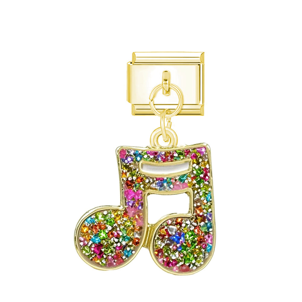 Wholesale Italian Charm Bracelet 9mm DIY Oil-Drip Single Buckle  Creative Stainless Steel Composable Bracelet