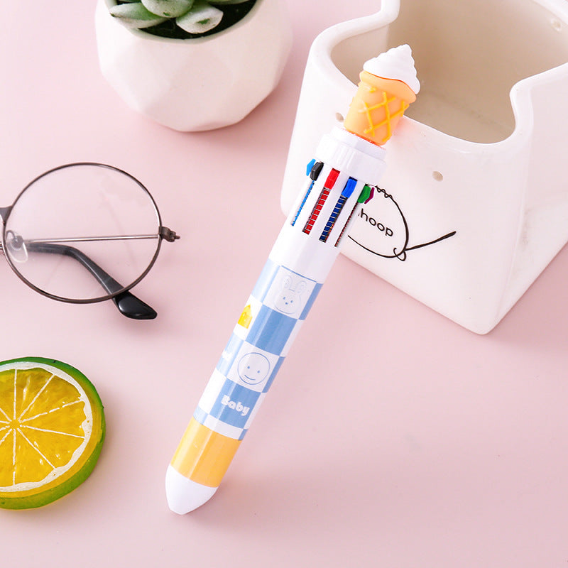 Wholesale  Cute Ten Color Ballpoint Pen