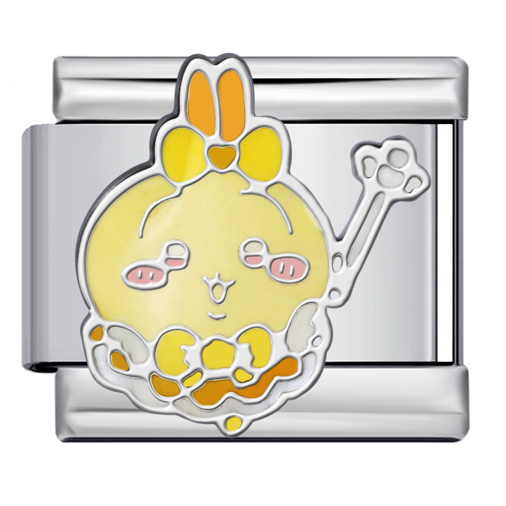 Wholesale Italian Charm Bracelet 9mm DIY Splicing Cute Cartoon Stainless Steel Composable Bracelet