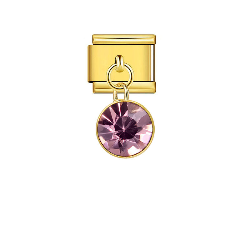 Wholesale Stainless Steel Electroplated Gold Starry Sky Pendant DIY Jewelry Accessory