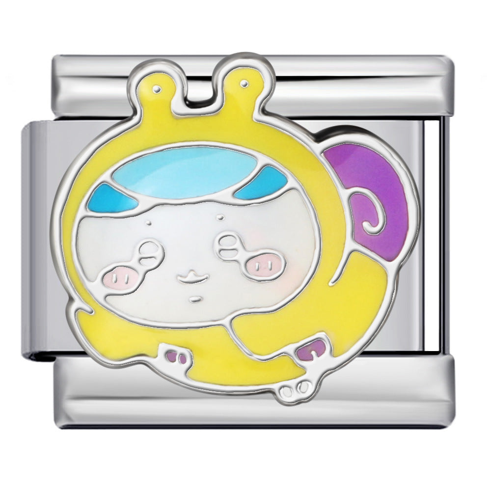 Wholesale Italian Charm Bracelet 9mm DIY Splicing Cute Cartoon Stainless Steel Composable Bracelet