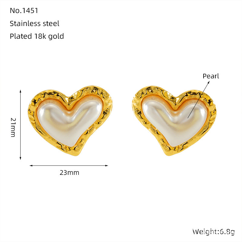 Wholesale Love earrings butterfly earrings stainless steel 18K multi-layer line irregular earrings