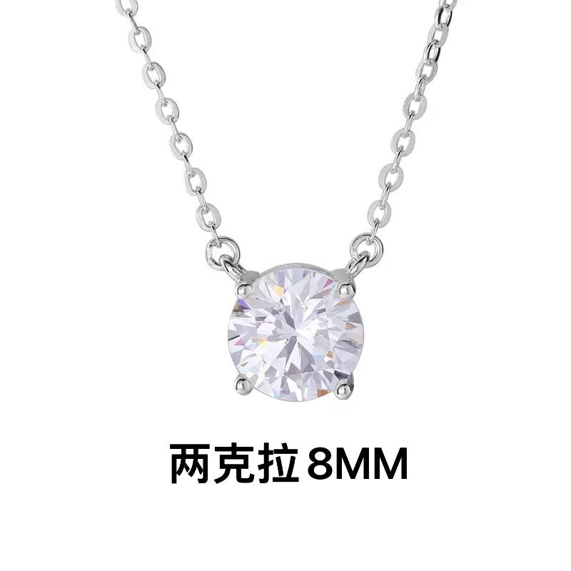 Wholesale Stylish Four-Claw Zircon Necklace,  Fashion Jewelry Accessory for Resale or Gift