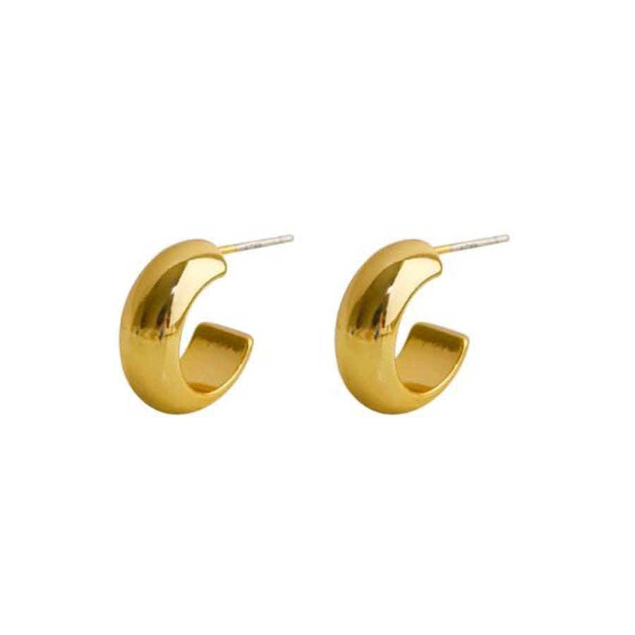 Wholesale Small C- shaped smooth geometric earrings
