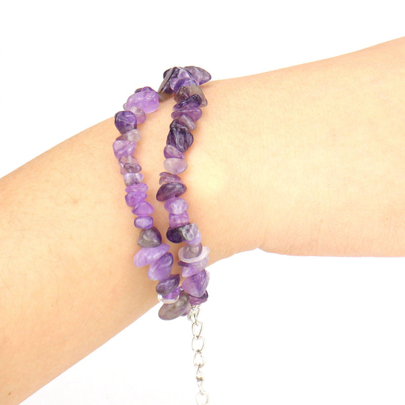 Wholesale Handmade Natural Crystal Double-Layer Bracelet Fashion Accessory Boutique Resale