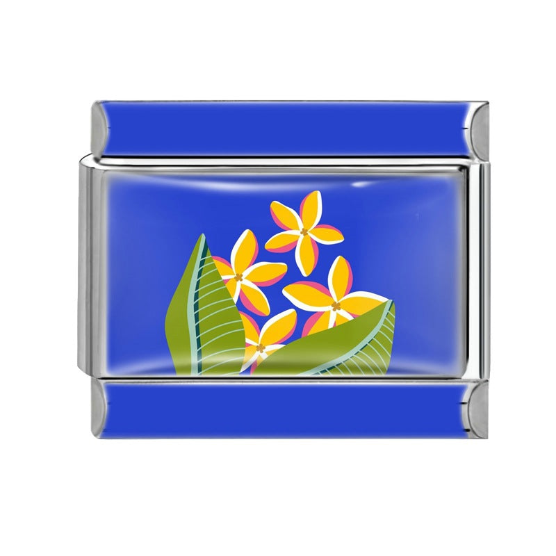 Wholesale 9mm Italian Charm Starter Bracelets DIY Flower Series Stainless Steel Composable Bracelet