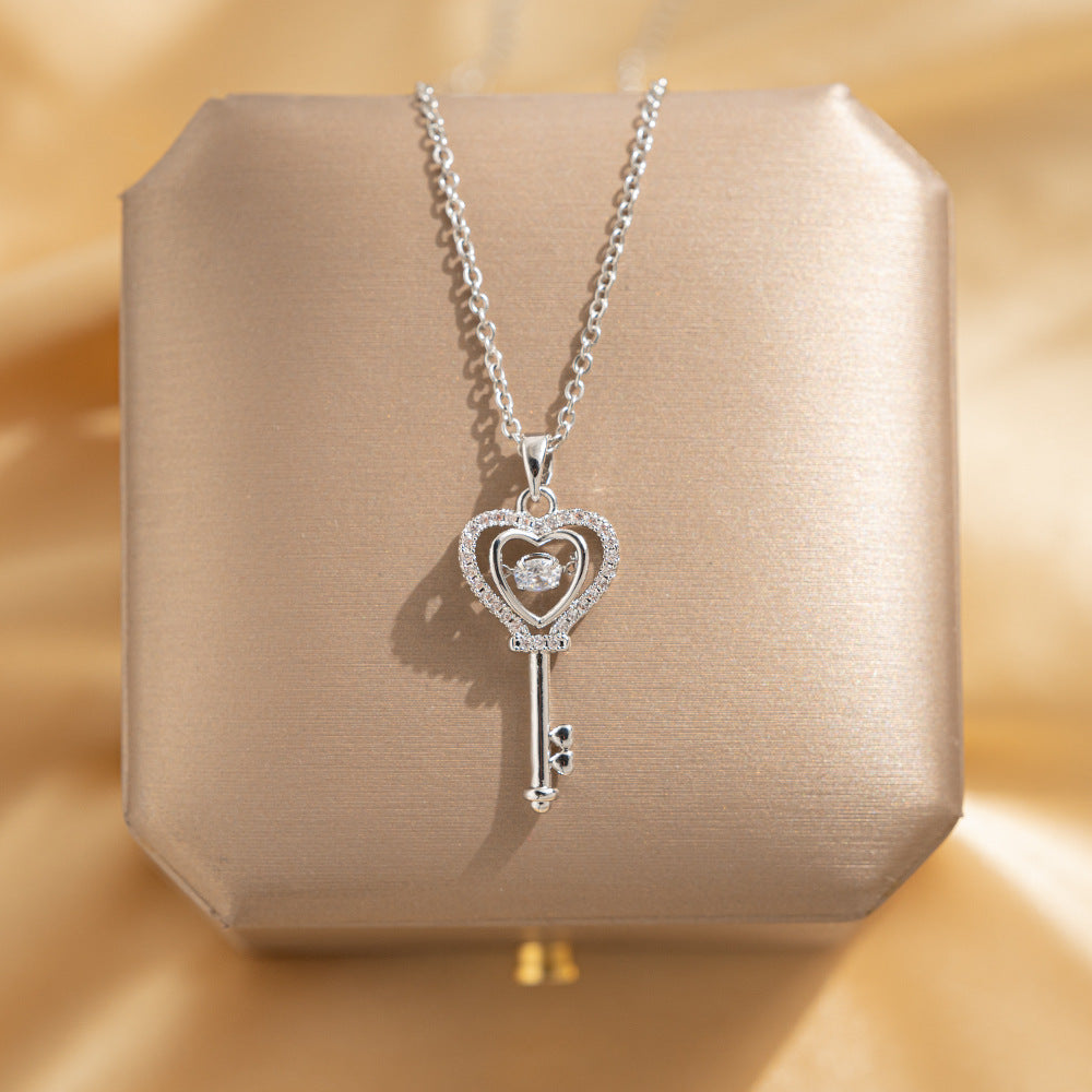 Wholesale Titanium Steel Zircon Clavicle Chain Necklace Korean Style Jewelry Accessory