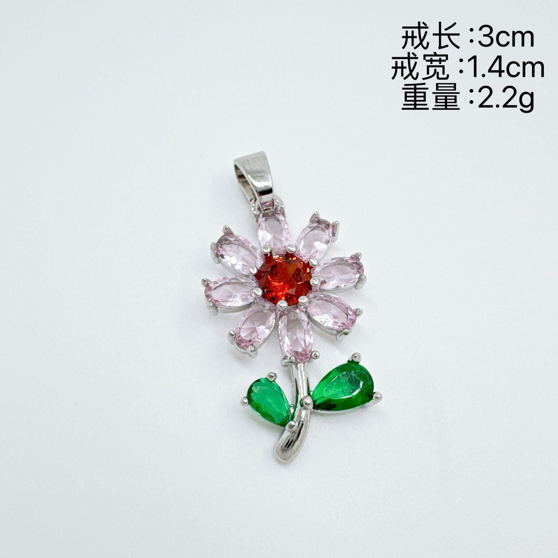 Wholesale Gold Plated Copper Zircon Necklace Sweet Cool Flower Pendant Boutique Resale