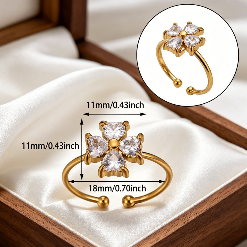 Wholesale Gold-Plated Copper Flower Bracelet &  Ring Set - Fashion Jewelry Accessory for Resale