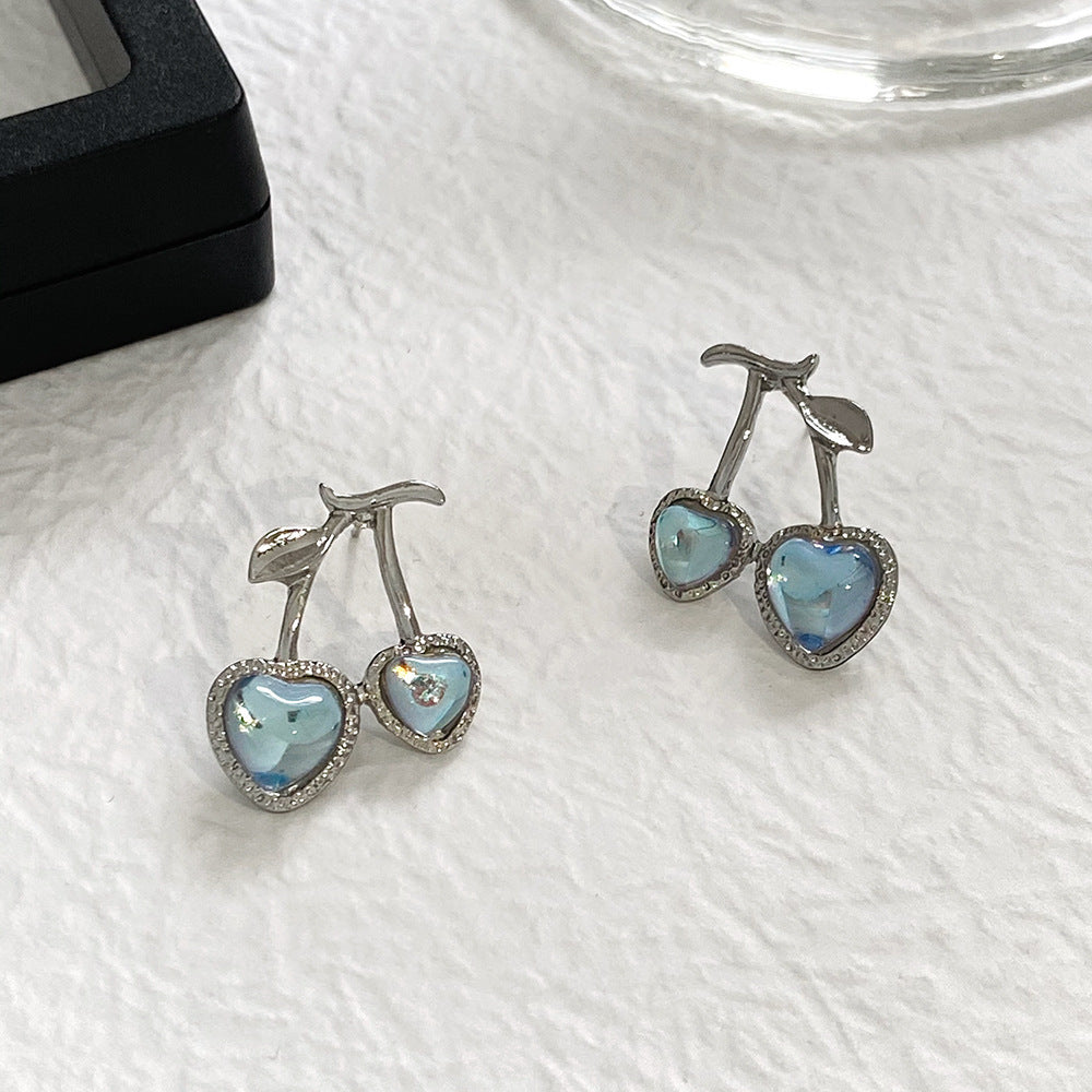 Wholesale Cherry Red Necklace Earring Set Clavicle Chain Choker Necklace ACC-NE-MY008