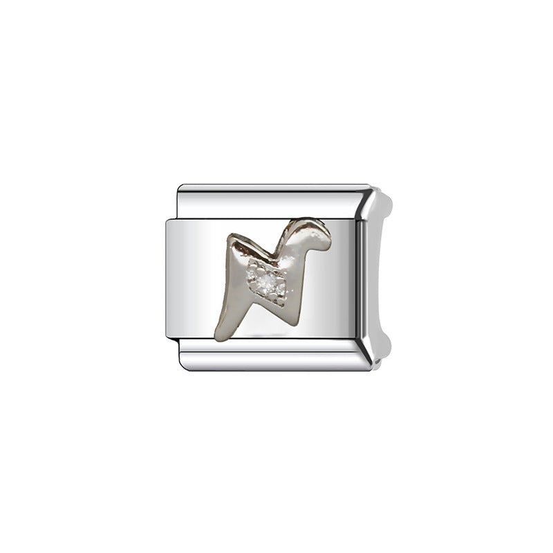 Wholesale Stainless Steel Modular Letter Bracelet Fashion Jewelry Accessory Gift for Travel Souvenir