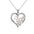 Wholesale  Mother's Day diamond heart-shaped love mom double love mom necklace