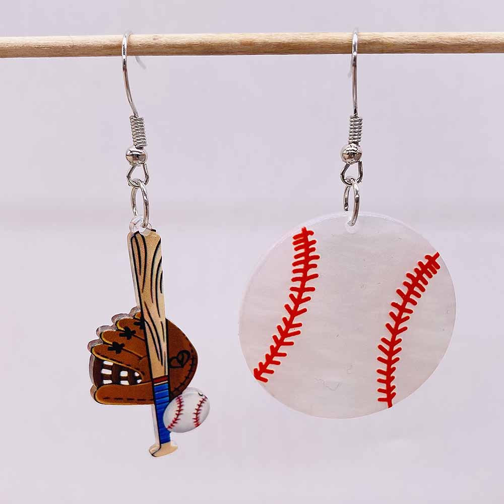 Wholesale Sports Baseball Rugby Basketball Tennis Blue Uniform Acrylic  Earrings