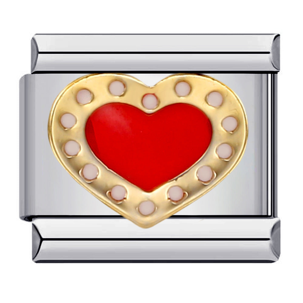 Wholesale Italian modular love series titanium steel bracelet  DIY