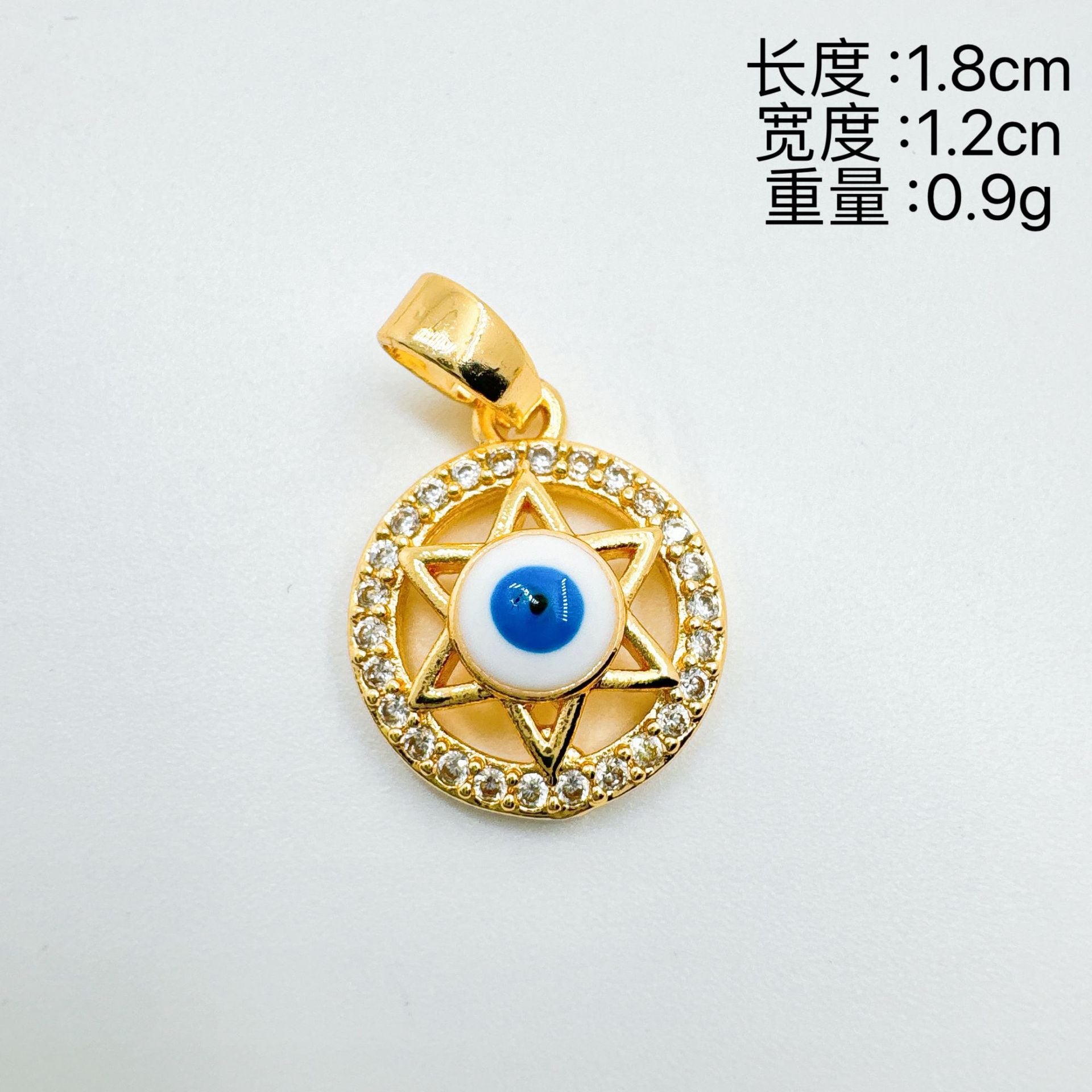 Wholesale Sweet Cool Evil Eye Pendant Necklace for Women,  Copper Zircon Gold Plated,  Boutique Resale Jewelry Accessory