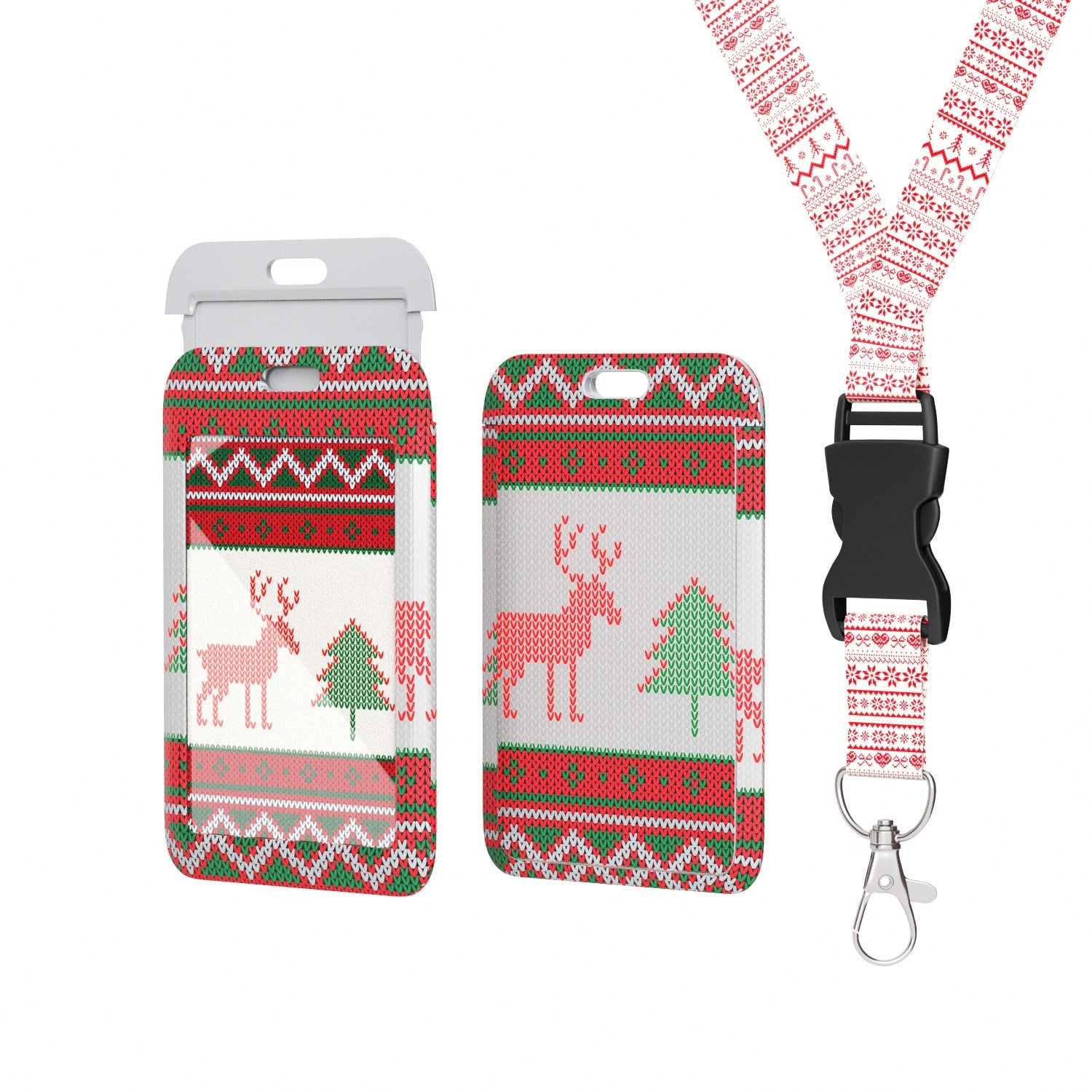 Wholesale 10pcs Christmas Lanyard Card Holder Keychain ACC-KC-LeBei001