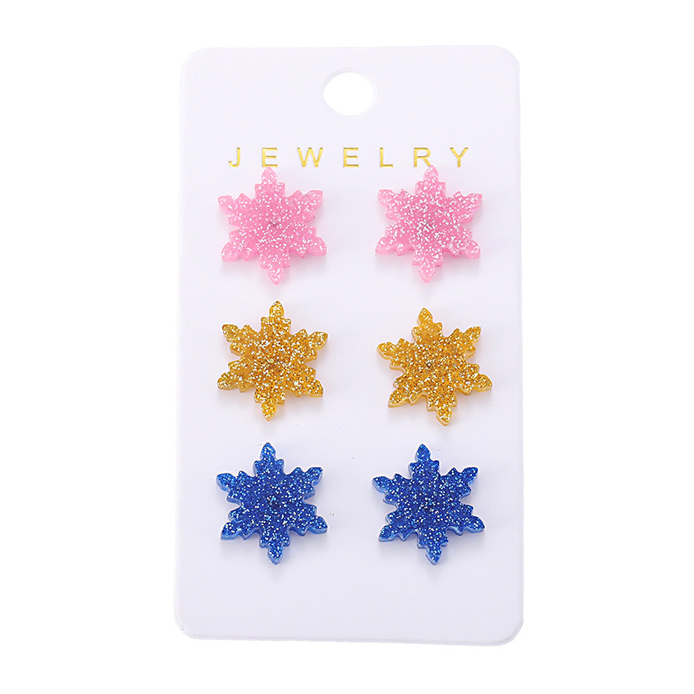 Wholesale Christmas winter color  earrings nacrylic earrings