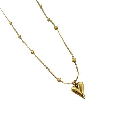 Wholesale snake bone chain heart necklace