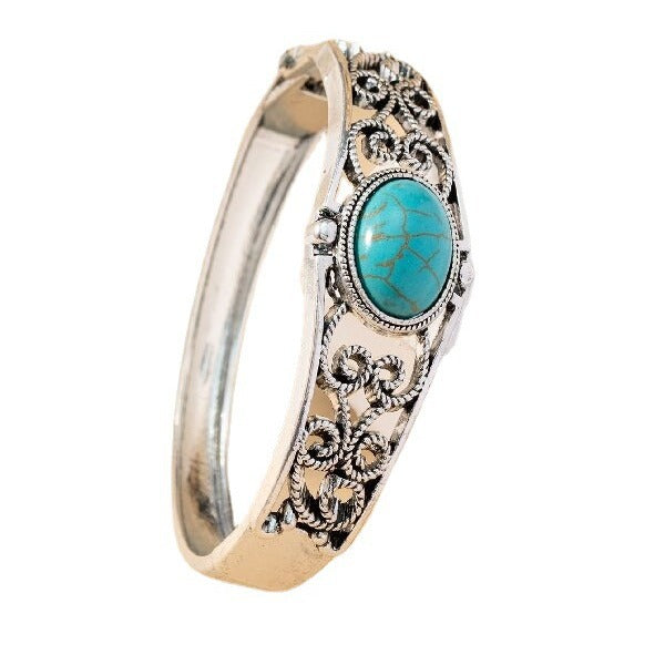 Wholesale Flower Pattern Bracelet Turquoise Ethnic Jewelry ACC-BT-Gaoz001