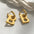 Wholesale Titanium steel Metal Letter Earrings