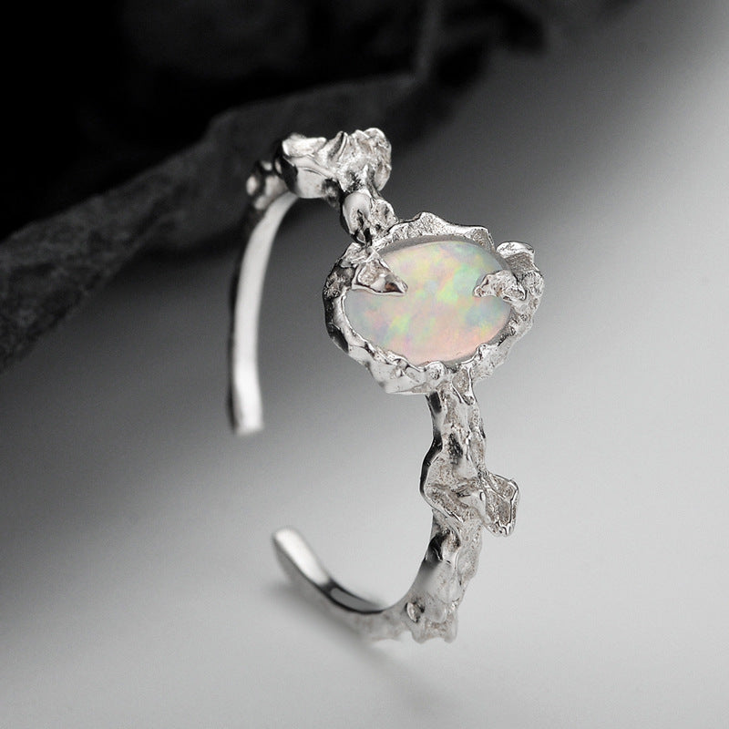 Wholesale Light Luxury  Sterling Silver Opal Ring