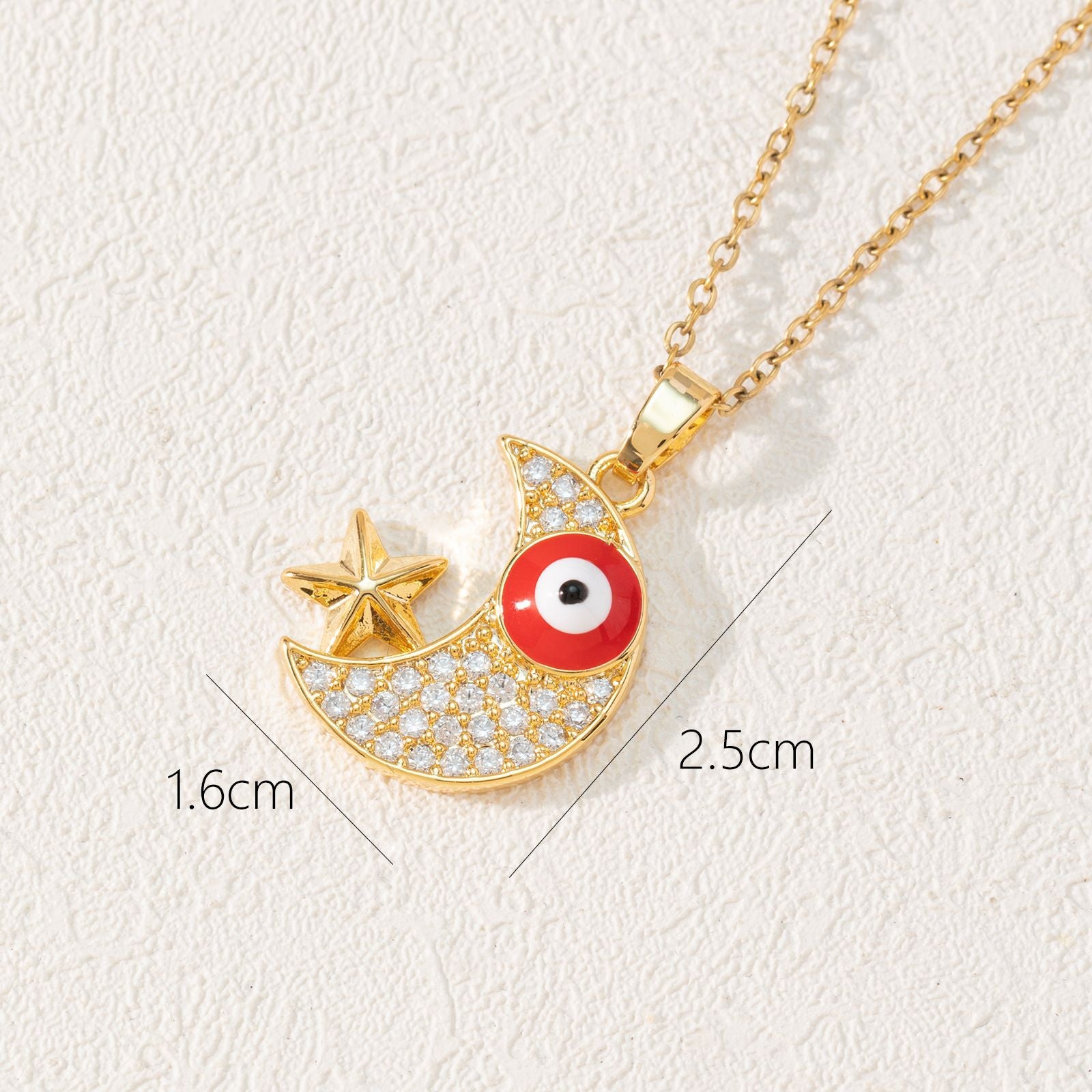 Wholesale Copper Eye Pendant Necklace Bohemian Style Fashion Jewelry Gift